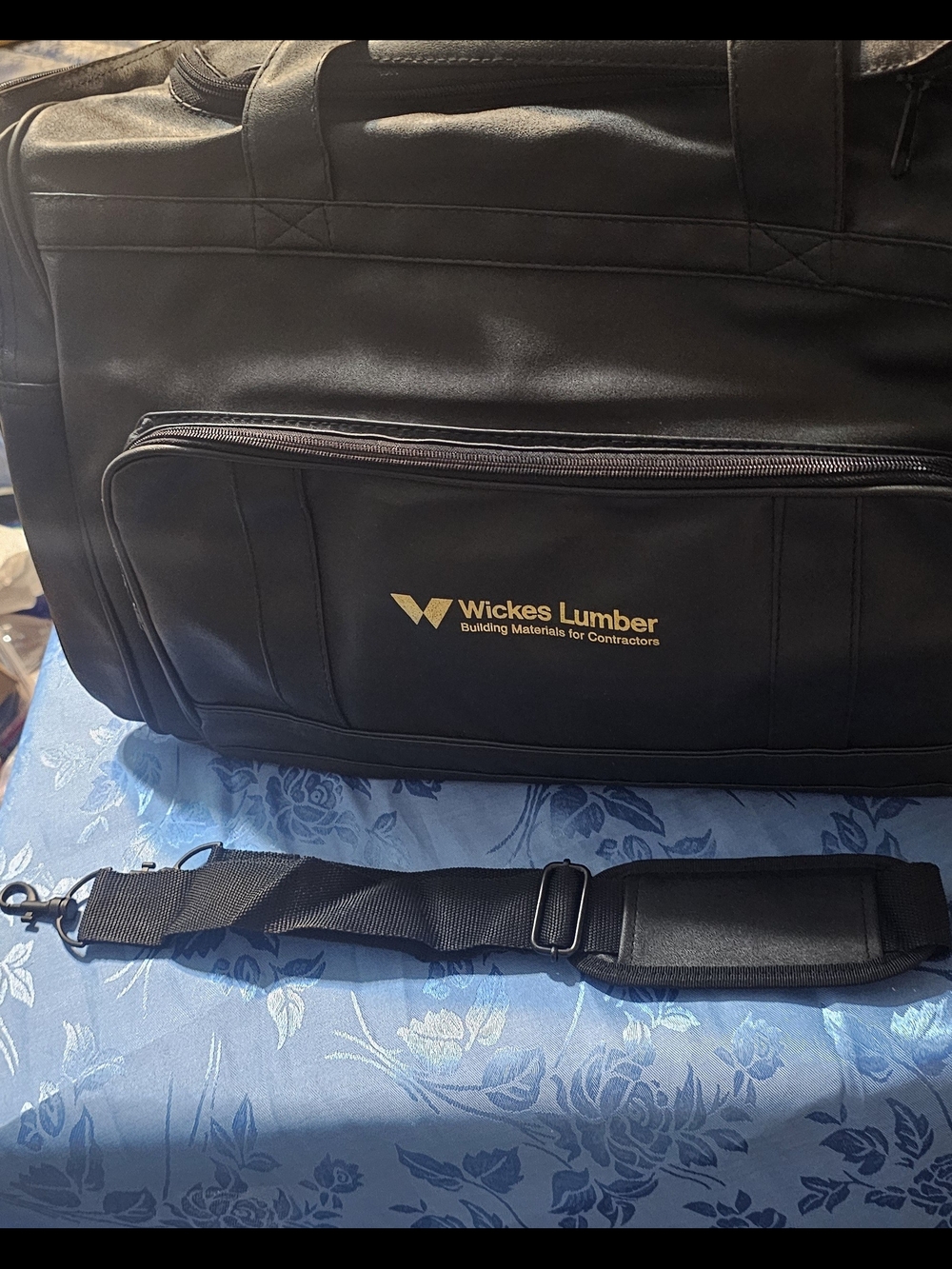 Black Duffel Bag with Shoulder Strap